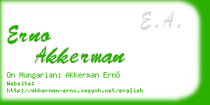 erno akkerman business card